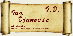 Iva Đunović vizit kartica